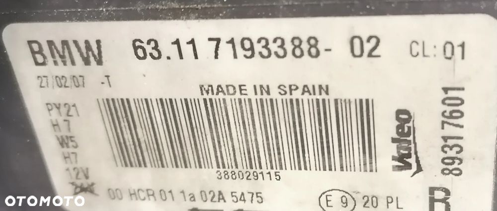 BMW SERII 1 E87 07r LAMPA PRAWY PRZÓD PRZEDNIA 7193388 EUROPA - 5