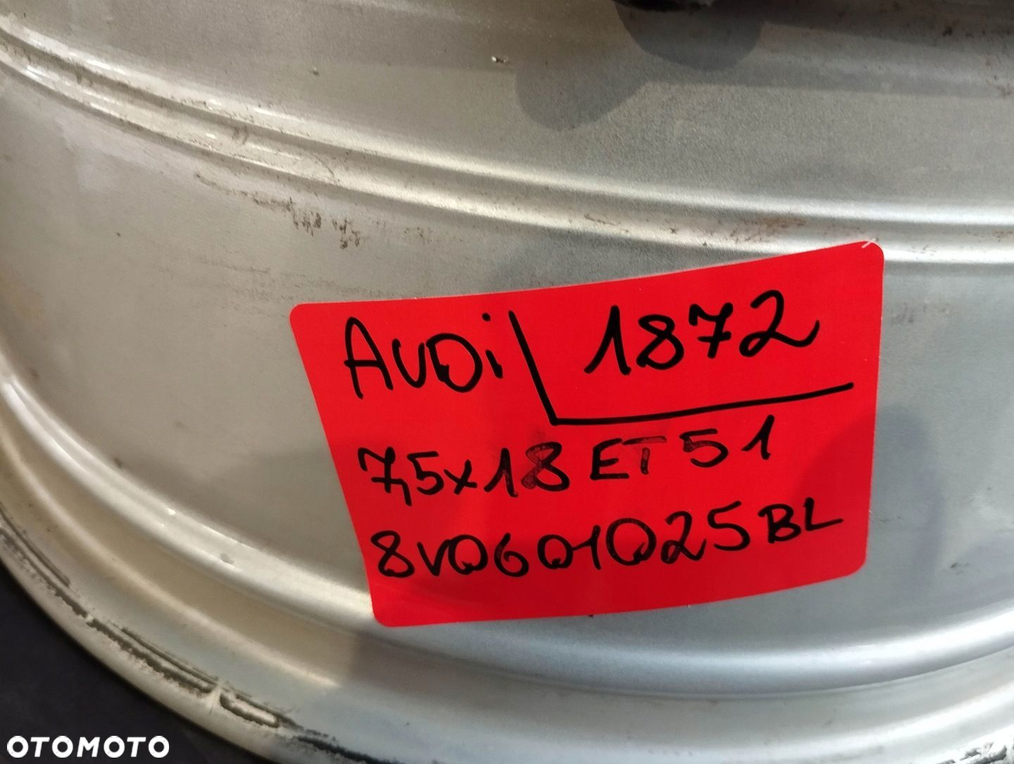 FELGA ALU 5X112 7,5 X 18 ET51 8V0601025 BL AUDI A3 - 3