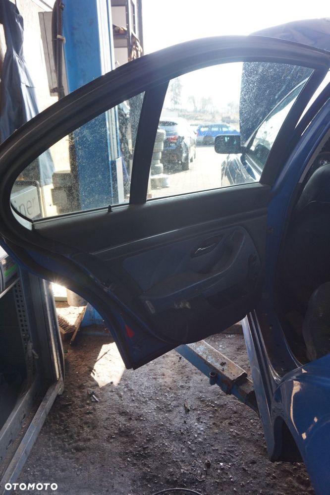 DRZWI TYLNE LEWE 5 E39 SEDAN 490  NIEBIESKI SANTORINI BMW 1995-2000 - 8