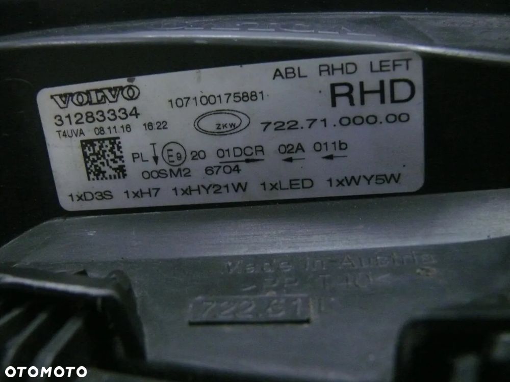 LAMPA PRZEDNIA PRAWA I LEWA VOLVO V40 XC40 II CROSS COUNTRY 2013 2019 XENON UK - 7