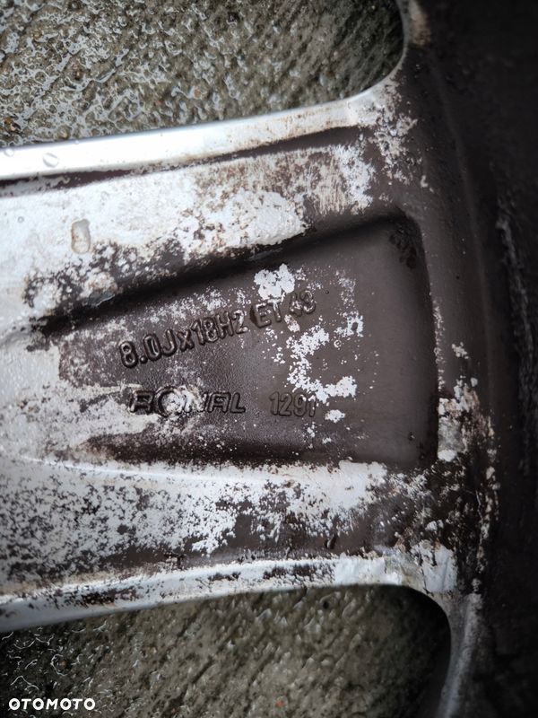 FELGA ALUMINIOWA AUDI A3 A4 A6 VW SKODA 8.0J R18 ET43 8E0601025AK Z*25* OK - 10