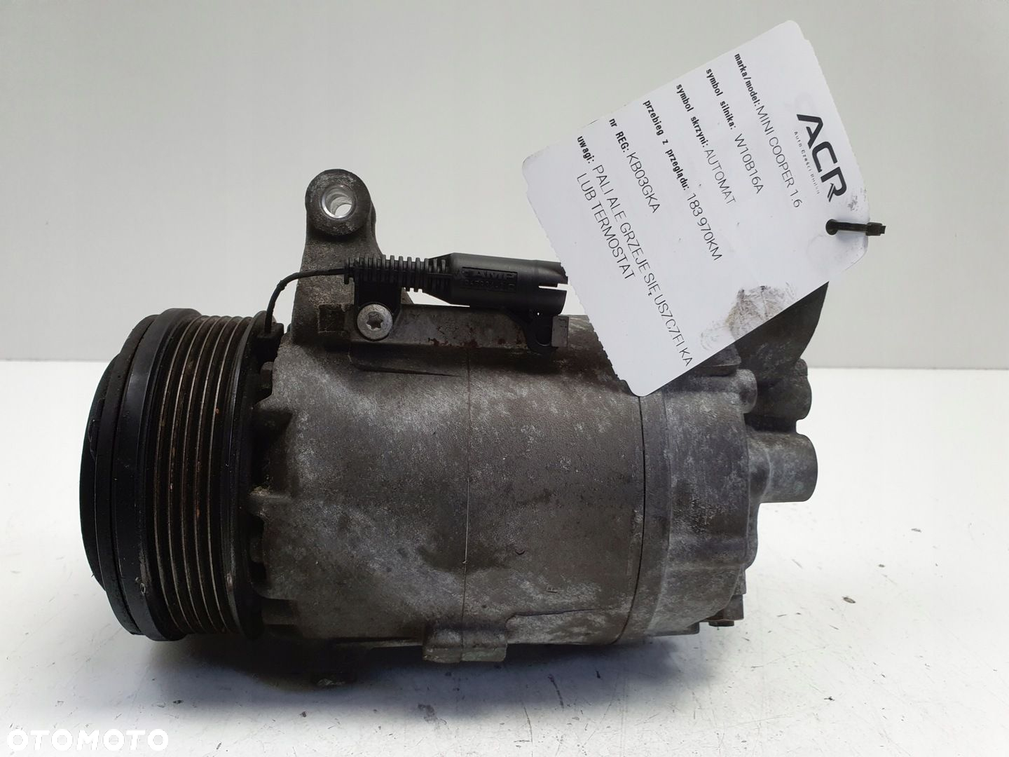 Mini Cooper R50 R53 1.6 16V SPRĘŻARKA KLIMATYZACJI 01139014 11645610 - 3