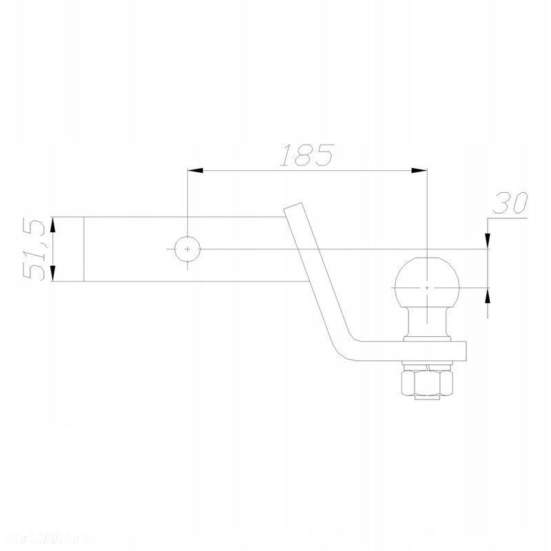 Hak Holowniczy USA Adapter do Aut z USA 52x52mm AH-1 (OBNIŻA -30mm) - 5