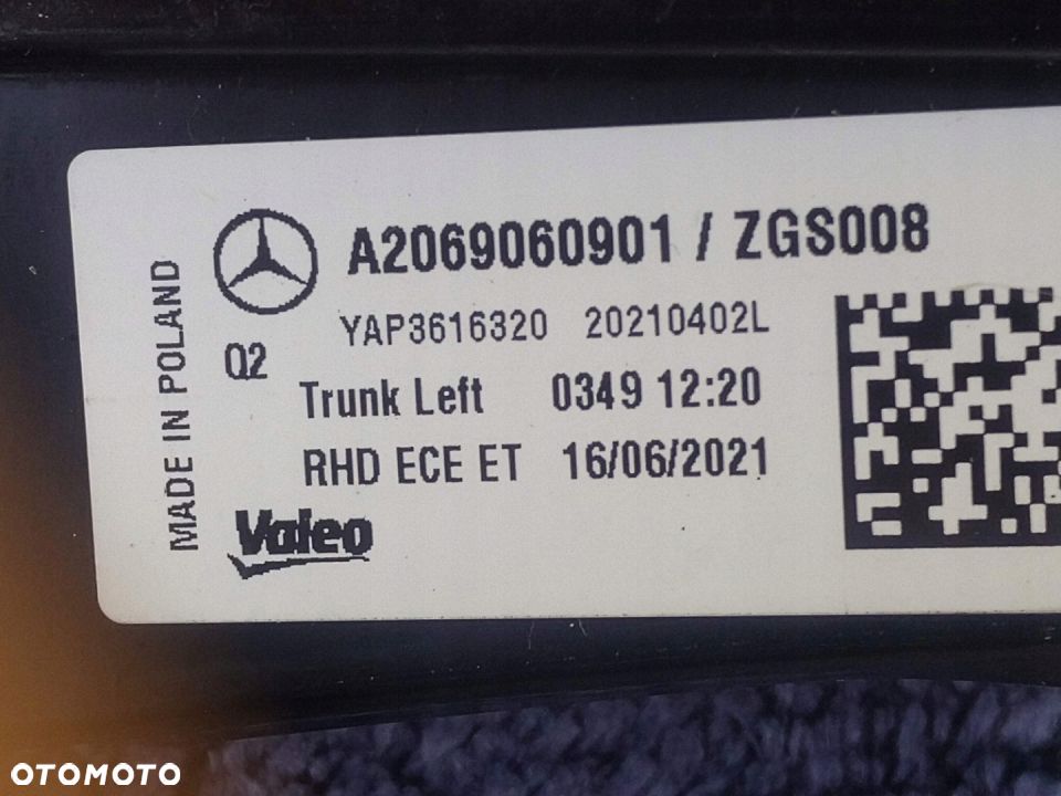 Lampa Lewa Tył Mercedes C-klasaW206 A2069060901New - 14