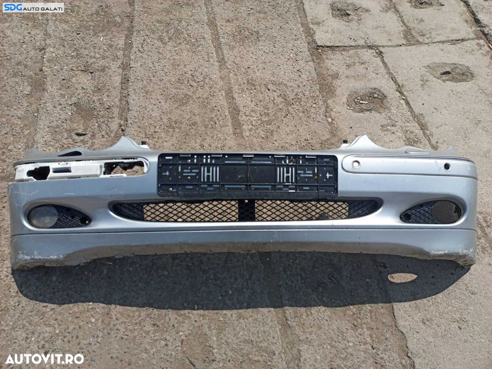 Bara Spoiler Fata Completa cu Capace Spalatoare Faruri Mercedes Clasa C Class W203 2001 - 2004 Culoare 744 [L0523] - 1