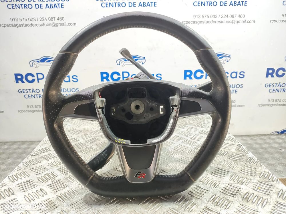 Volante Guiador Flat Bottom Original Pele Perfurada Seat Ibiza IV 6J FR 6J0419091AG - 1