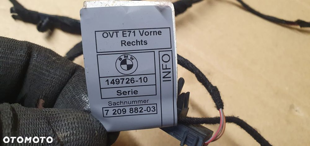 Wiązka instalacja drzwi prawy przód BMW X6 E71 7209882 9229849 - 10