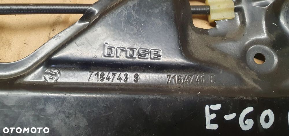 Mechanizm podnośnik szyby lewy tył BMW 5 E60 7184743S 7184745E - 3