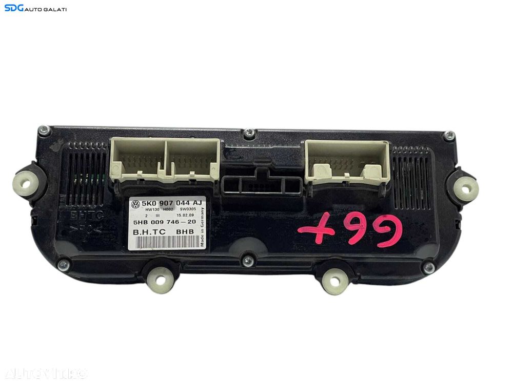 Panou Modul Unitate Comanda AC Aer Conditionat Clima Climatronic Dublu Dual Zone Volkswagen Passat CC 2008 - 2012 Cod 5K0907044AJ [L2864] - 2