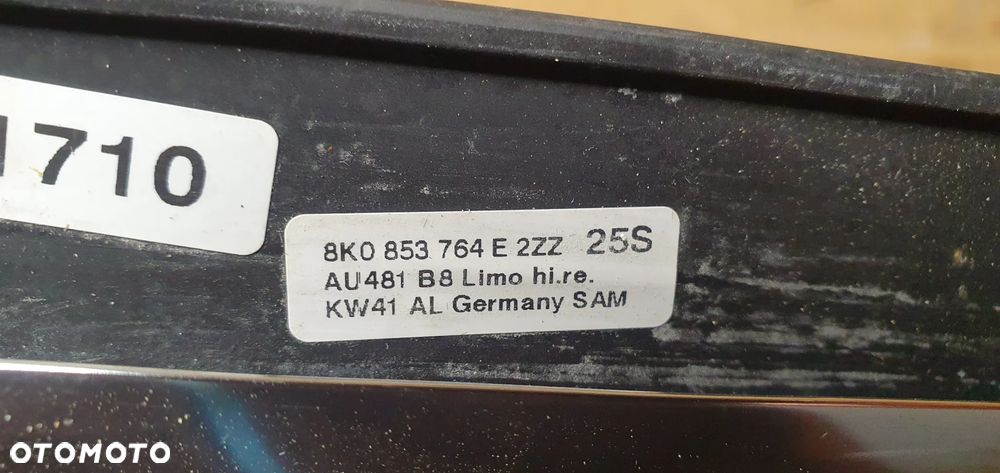Listwa zgarniająca drzwi chrom lewy tył tylna lewa Audi A4 B8 8K0853764E - 6