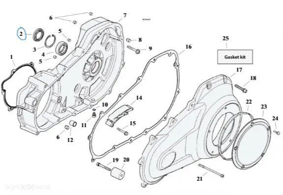 Uszczelniacz wałka skrzyni biegów 07-23 Touring, Softail, 06-17 Dyna OEM 12052A - 3