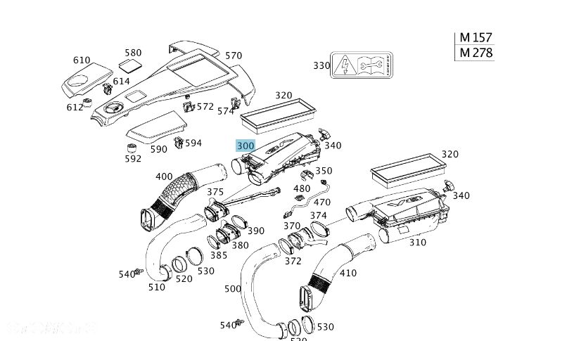 KOMPLETNA OBUDOWA FILTRA POWIETRZA MERCEDES OE 278 090 24 01