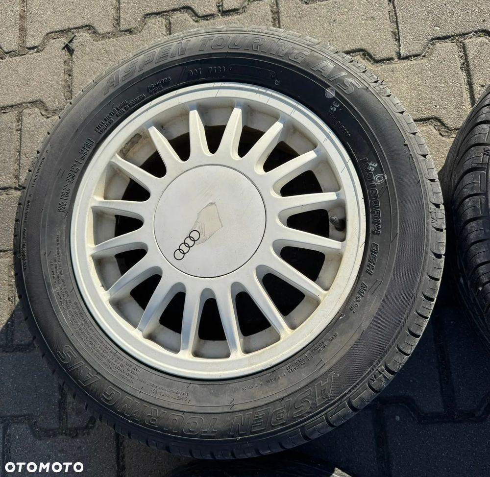 Audi 80 B2 Coupe felgi koła oryginał 14" 853601052A ET45 4x108 ładne opony 195 60 14 - 4