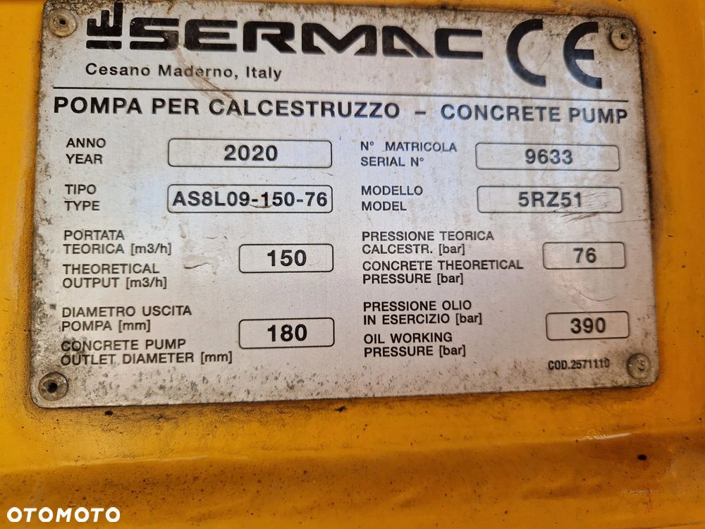 Mercedes-Benz Arocs 4440 8x4 * 2020r. * 1.514 mth * SERMAC 5RZ51 * pompa do betonu * - 4