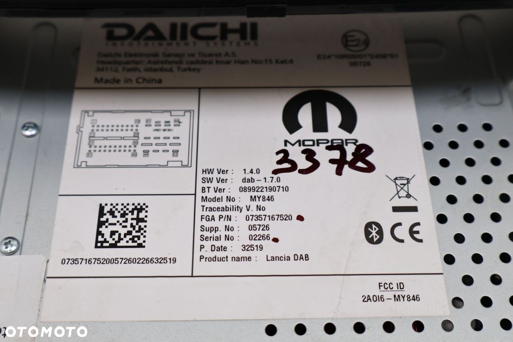 LANCIA YPSILON RADIO '07357167520 - 9