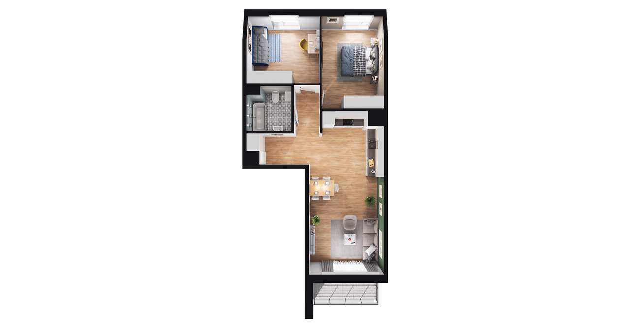 3-pokojowe mieszkanie 63m2 + balkon Bez Prowizji - Pełny obrazek: 2/23