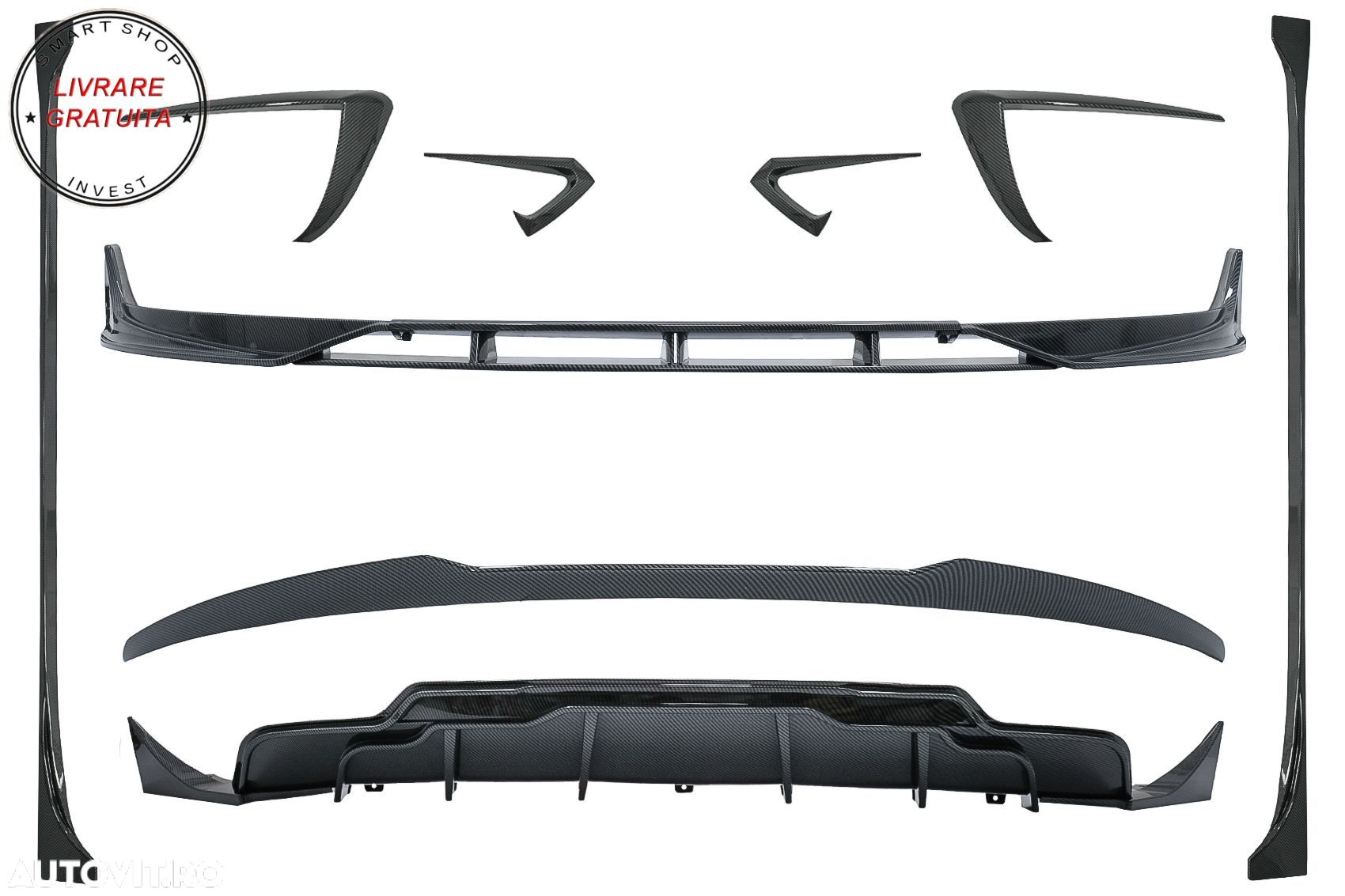 Pachet Exterior Aerodinamic Tesla Model 3 (2017-) Carbon Look- livrare gratuita - 1