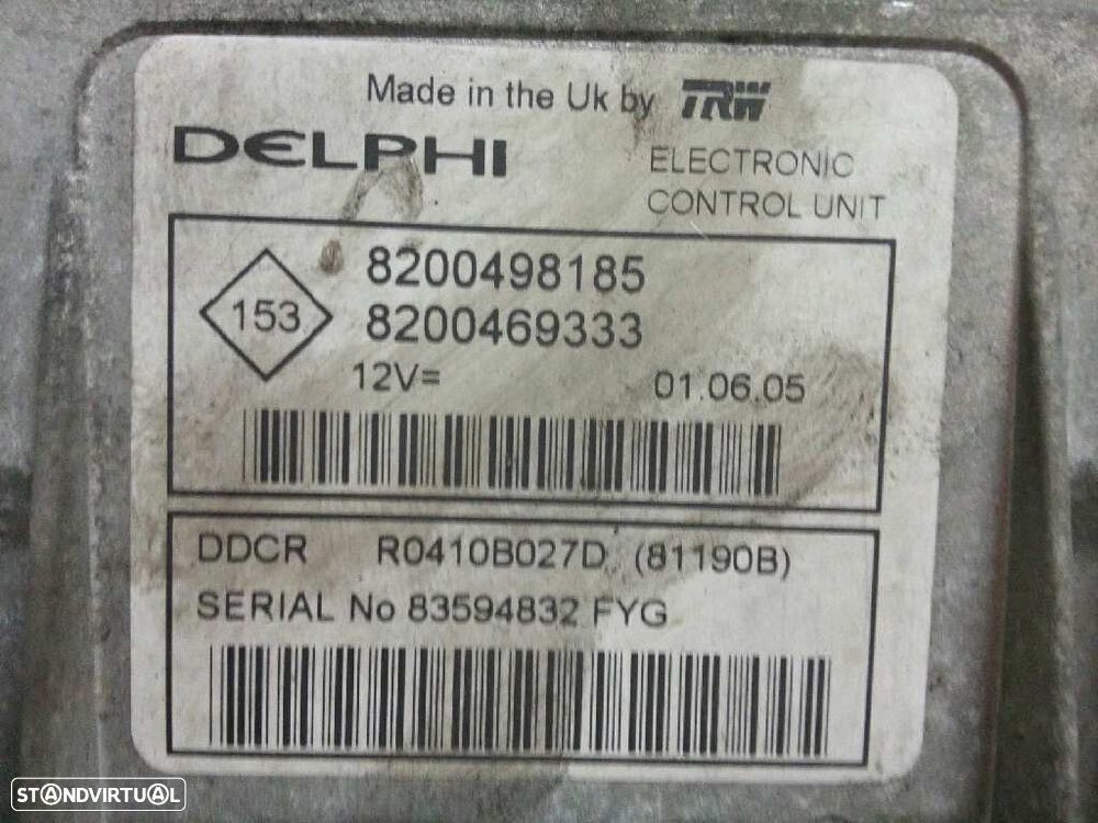 CENTRALINA MOTOR UCE RENAULT CLIO II 2005 -8200498185 - 5