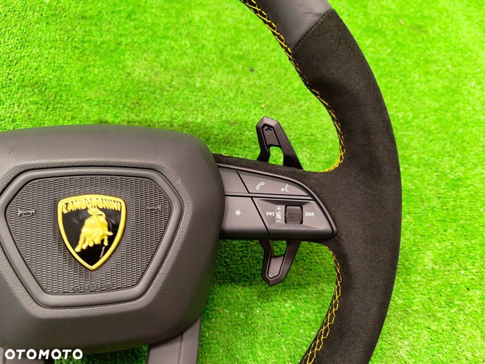 LAMBORGHINI URUS KIEROWNICA ŁOPATKI ALCANTARA ŻÓŁTA NIĆ - 5
