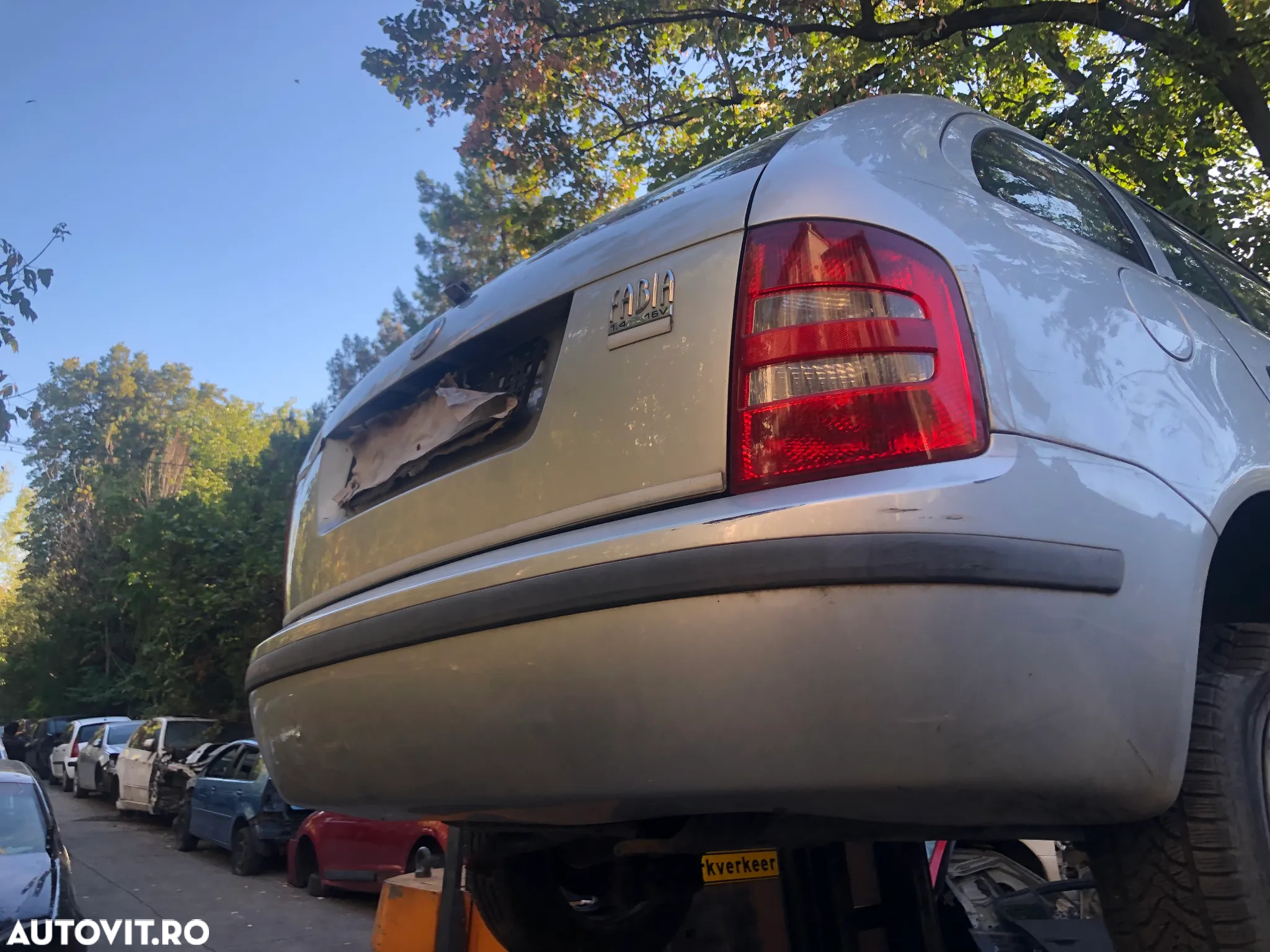 Bara spate Skoda Fabia 1 non facelift gri argintiu 2003 hatchback - 2