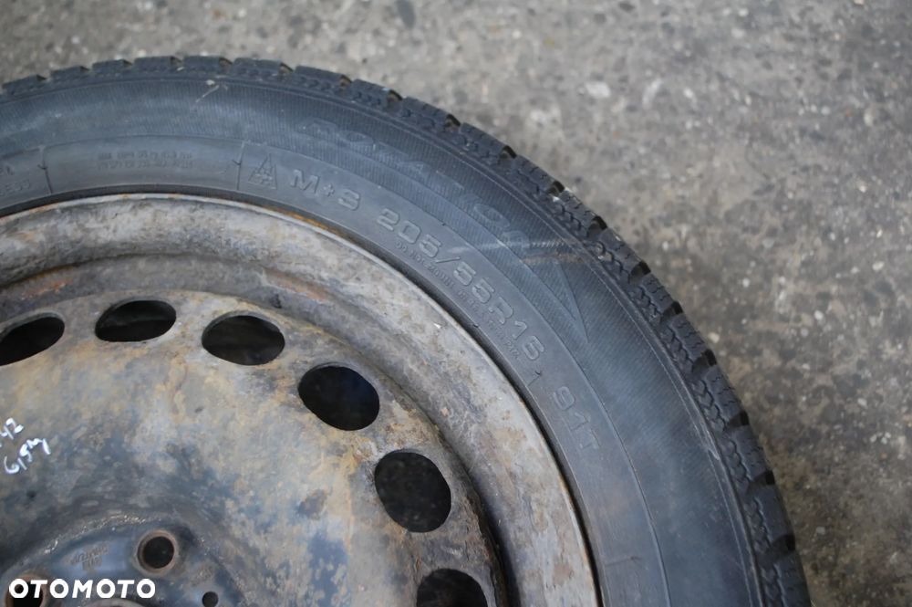 FELGI STALOWE + OPONY ZIMOWE DĘBICA 205/55R16 KBA43930 5X112 ET42 6.5J AUDI VW SEAT SKODA - 7