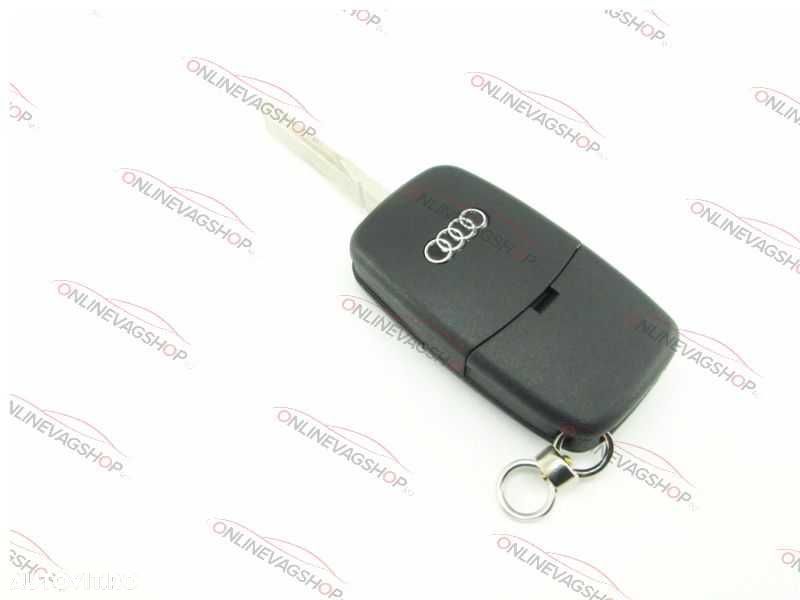 Carcasa cheie Audi 3 butoane briceag cu 2 baterii CR1616 - 4