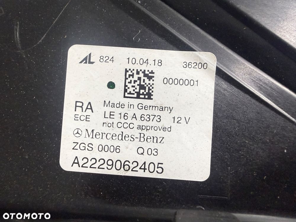 Reflektor Przód prawa Mercedes-Benz S AMG W222 A222 Multibeam Kamera LIFT - 3