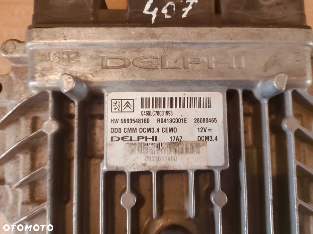 PEUGEOT 407 2.0 HDI STEROWNIK SILNIKA 9663548180 - 3