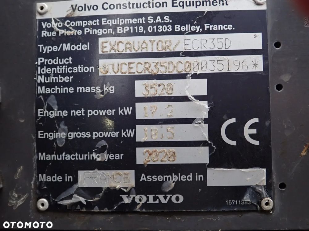 Volvo ECR 35 D / Cat 303.5 / Wacker ET35 / EZ36 / KX037 / Bobcat e35 - 12