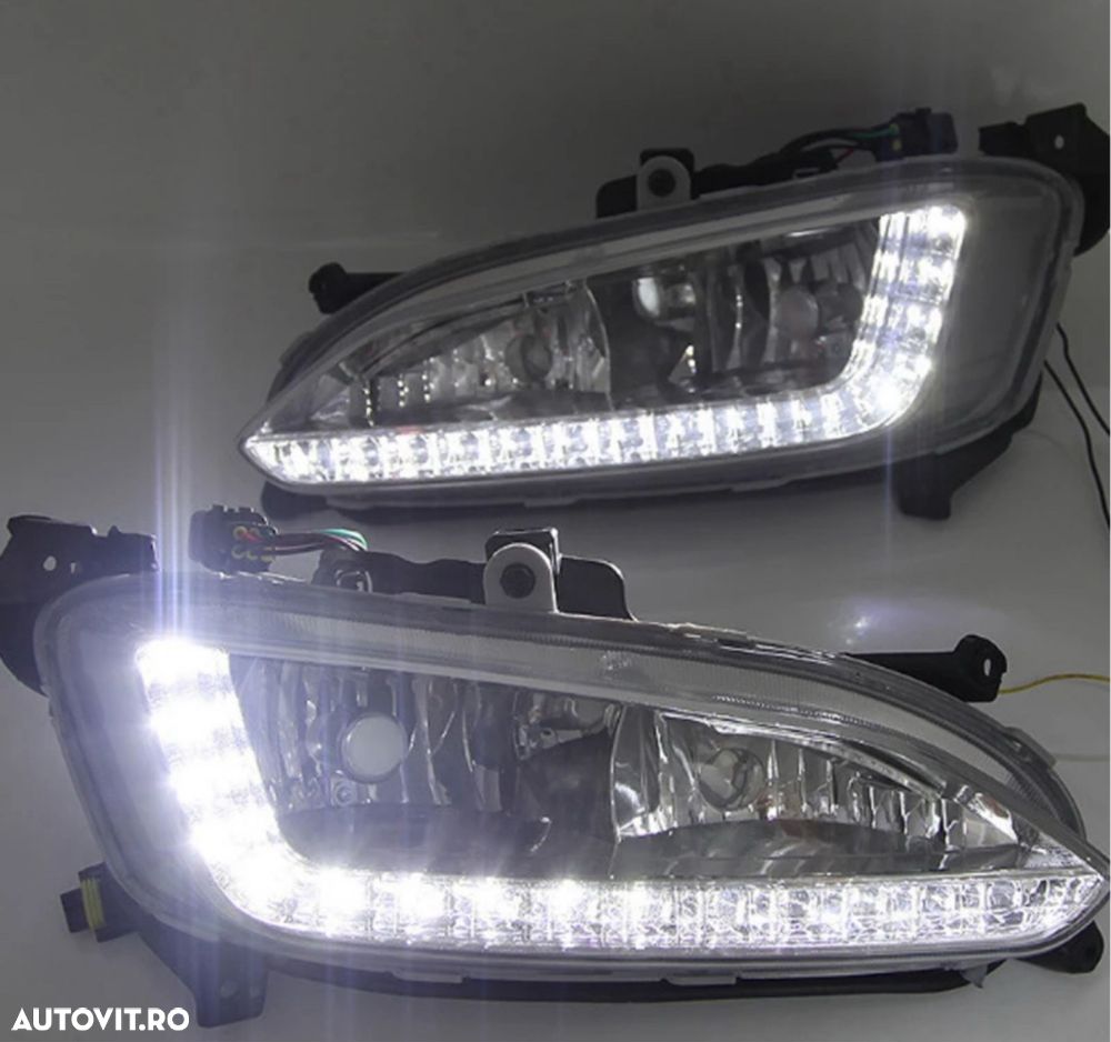 Lumina De Zi Proiector Far Ceata DRL Daytime Hyundai Santa Fe 2013- - 3