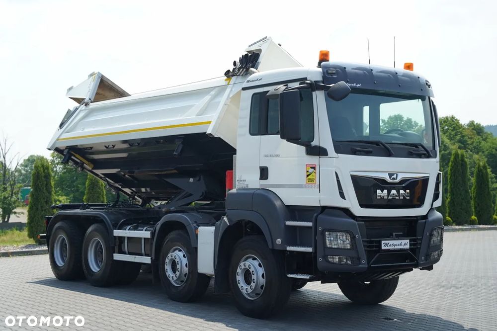 MAN TGS 35.500 / 8X4 / WYWROTKA 2 STR / HYDROKLAPA / HYDROBURTA  BORDMATIC / PLANDEKA ELEKTRYCZNA /  AUTOMAT / EURO 6 - 9