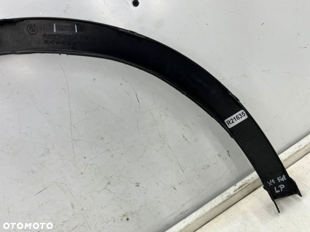 Listwa BMW X1 F48 15-22r. lewy przedni rant nadkola błotnika zderzaka nakładka lewy przód 7332337 - 13