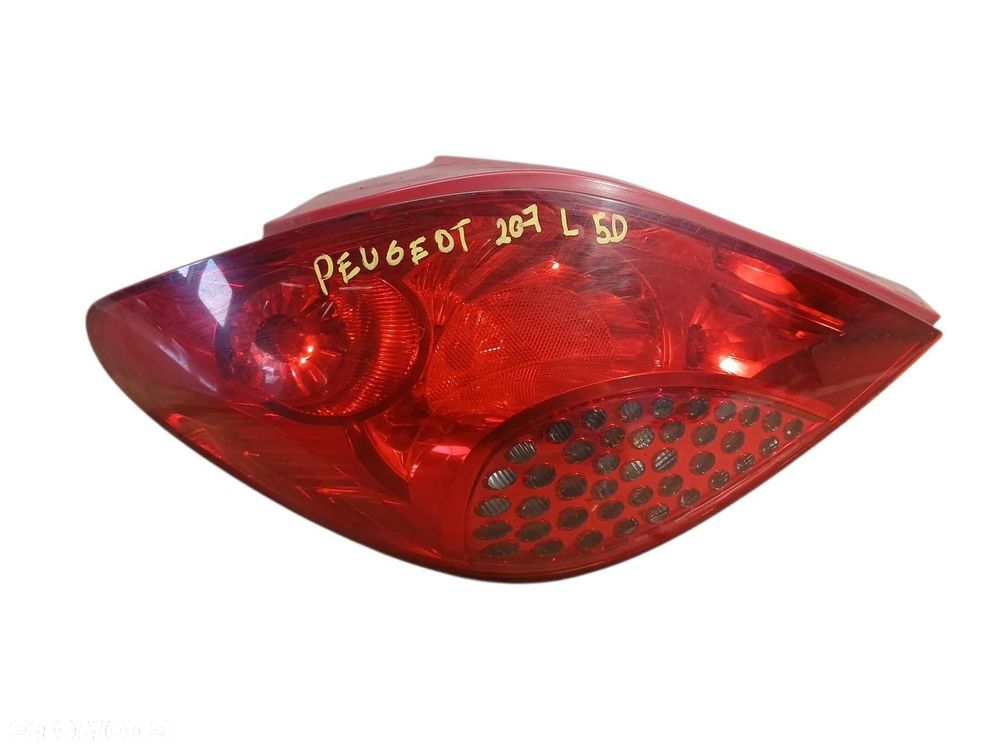 LAMPA LEWA TYLNA TYŁ PEUGEOT 207 9649986680 - 1