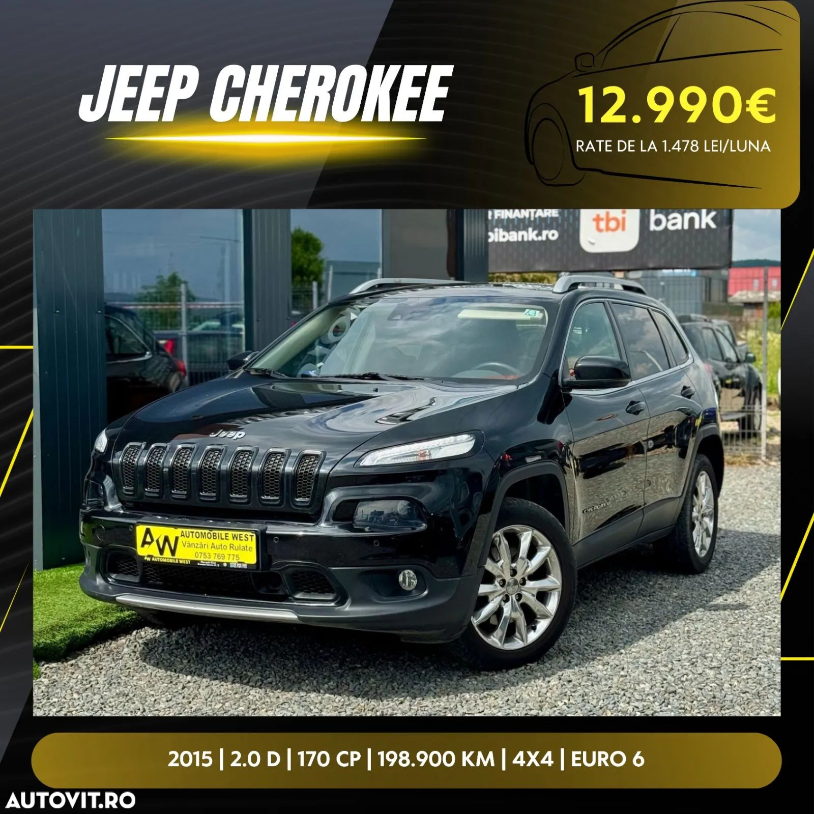 Jeep Cherokee 2.0 Mjet 4x4 AT Limited - 1