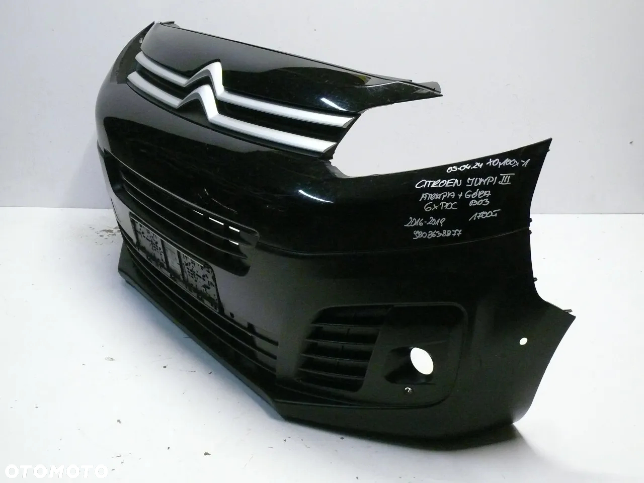 ZDERZAK PRZEDNI CITROEN JUMPY III 3 2016 2019 GRILL PDC - 3