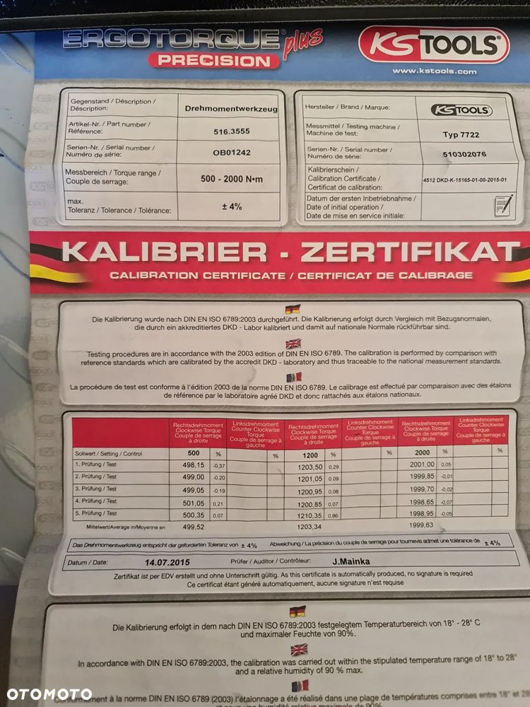 Klucz dynamometryczny 1 cal 1400mm 2000nm - 3