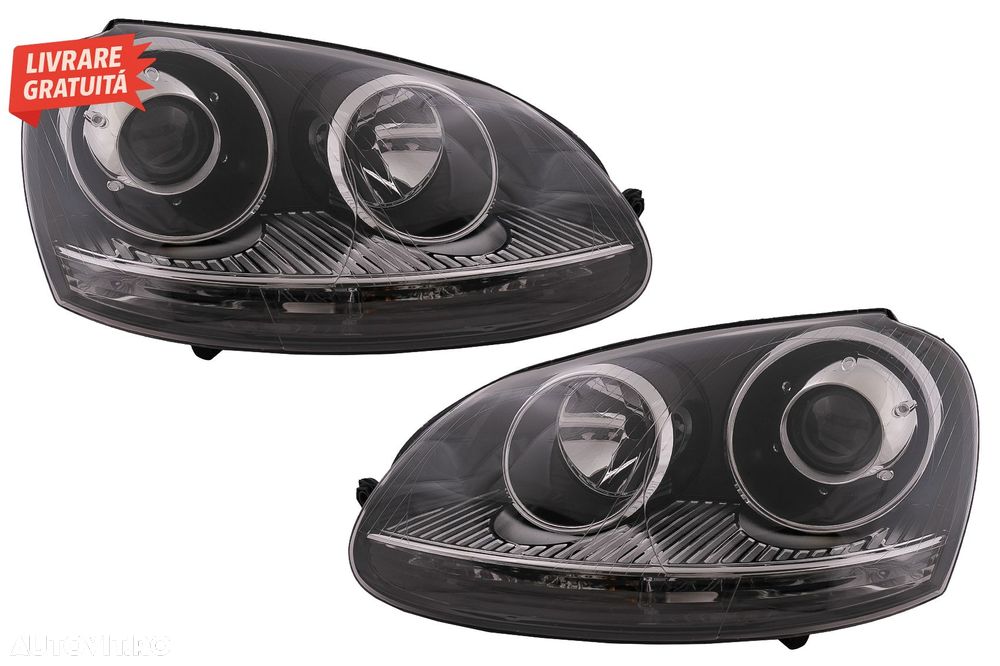 Faruri VW Golf 5 V Mk5 (2003-2007) Jetta (2005-2010) GTI R32 Chrome Edition- livrare gratuita - 1