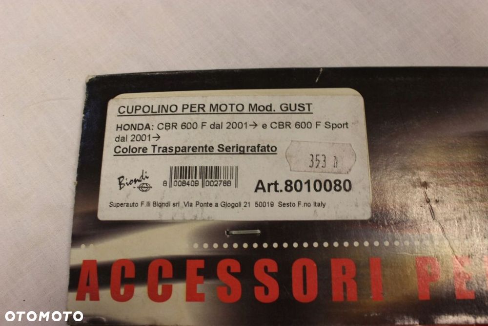 SZYBA SPORTOWA RACING BIONDI HONDA CBR600F F4 01 - 2