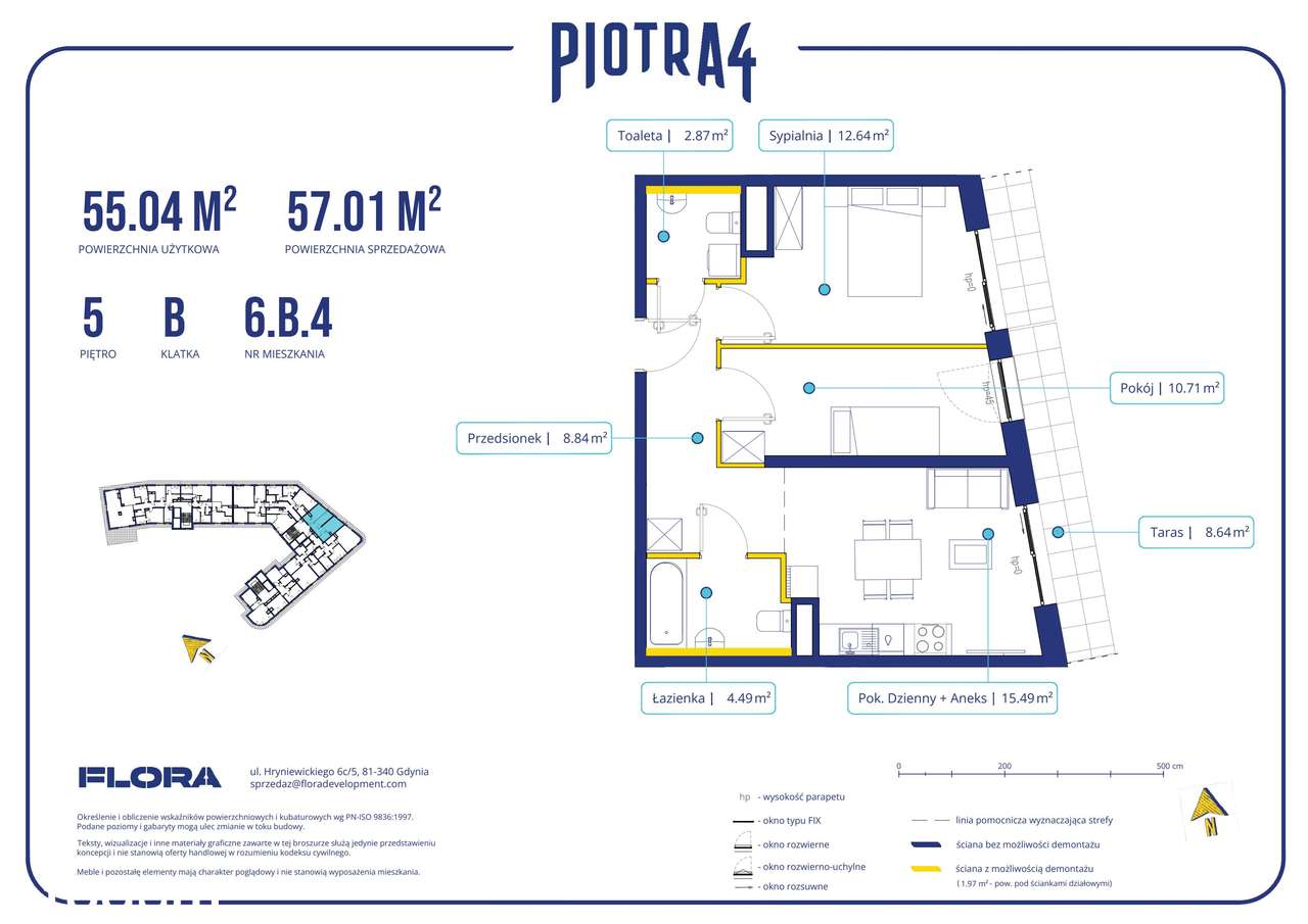 3-pokojowe mieszkanie 55m2 + taras Bez Prowizji - Pełny obrazek: 2/11