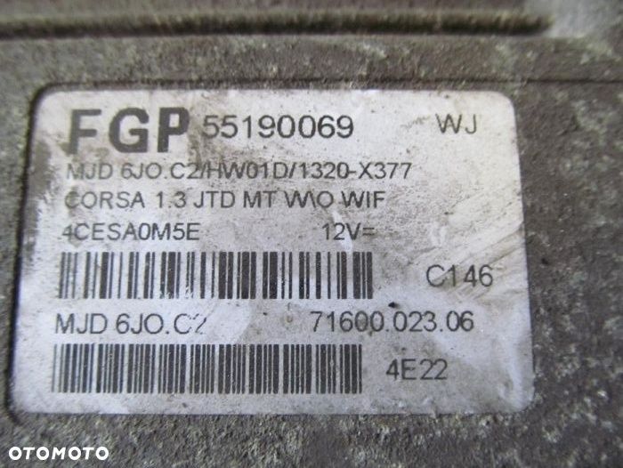 Opel Corsa Combo C 1.3 CDTI Komputer Sterownik Slask Wysylka VAT - 1