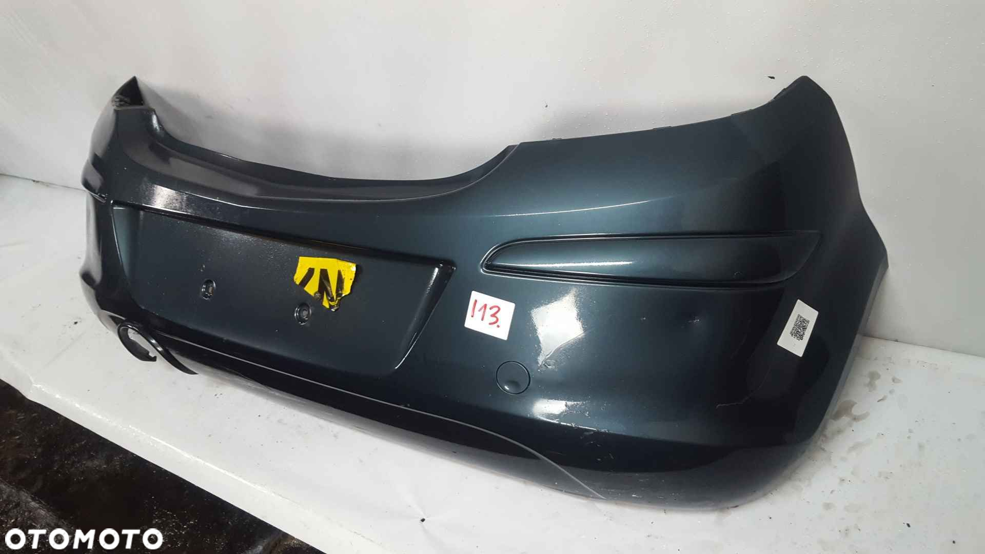 } ZDERZAK TYŁ TYLNY DO OPEL CORSA D Z168 SZARY 3D 3 DRZWI HB - 3