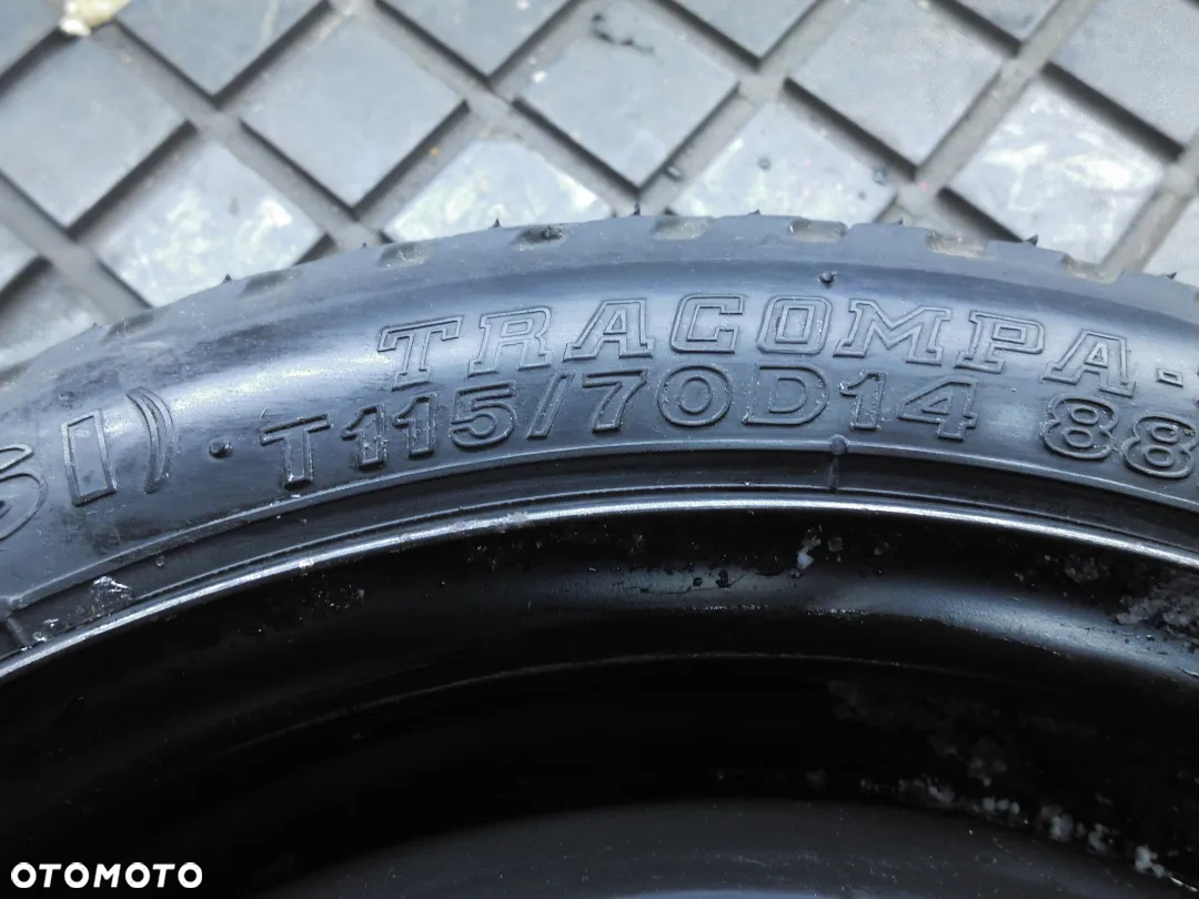 KOŁO DOJAZDOWE 14 4x100 ZAPASOWE 115/70/R14 TOYOTA YARIS I ET45 I INNE - 2
