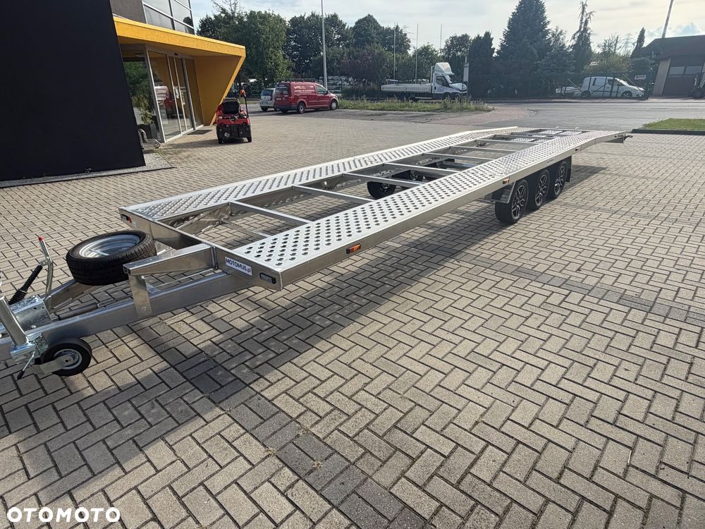 Gala BBG Laweta dwa auta Gala  8535AL raz łamana 8,5x2,05m ALUMINIOWA 3 osie, felgi alu, 670KG WYPRZEDAŻ - 8