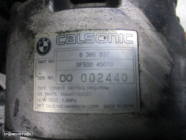 Compressor AC 8386 837 3F50045010 BMW E46 2000 318I BMW E46 COUPE 2000 318CI 118CV 2P CINZENTO GASOLINA CALSONIC - 4