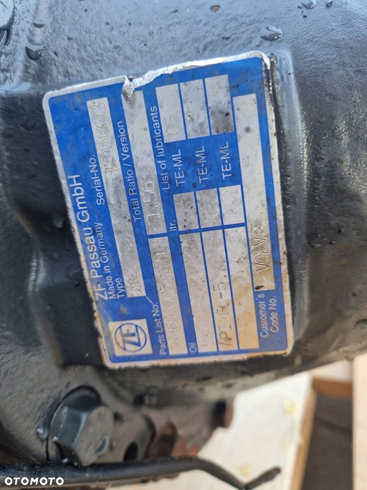 Most Przedni VOLVO 4x4 6x6 8x6 APL-9000/CK ZF API-GL-5 1.56 Napędowy FM FMX - 4