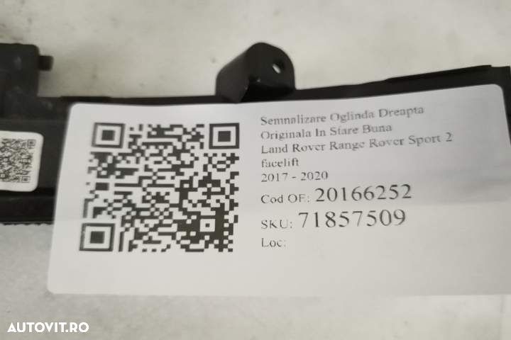 Semnalizare Oglinda Dreapta Originala In Stare Buna  Land Rover  Range - 7