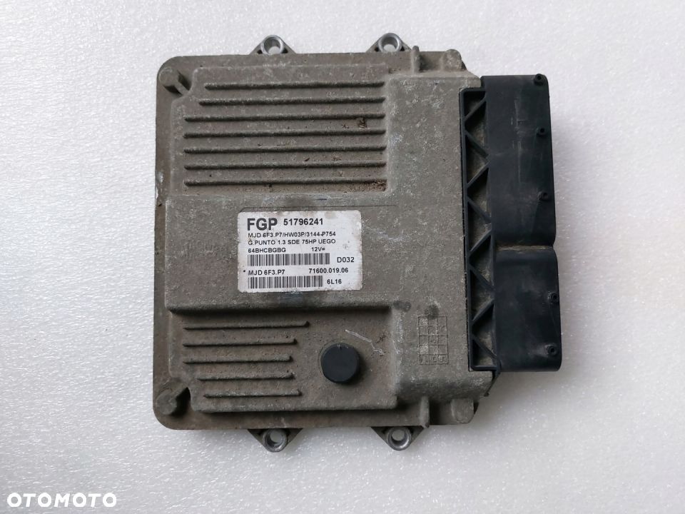 KOMPUTER STEROWNIK GRANDE PUNTO MJD6F3.P7 51796241 - 1