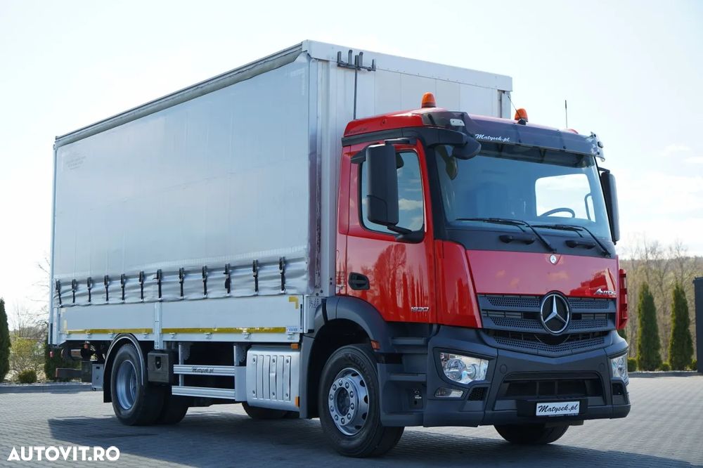 Mercedes-Benz ANTOS 1830 / CORTINĂ - 6,5 M / 4x2 / SOLO / DHOLLANDIA LIFT 2000 KG / EURO 6 - 7