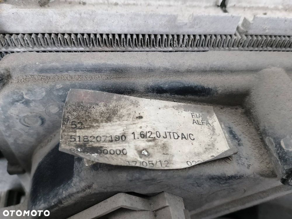 ZESTAW CHŁODNIC WODA KLIMA INTELCOOLER WENTYLATOR FIAT DOBLO II 518207190 - 4