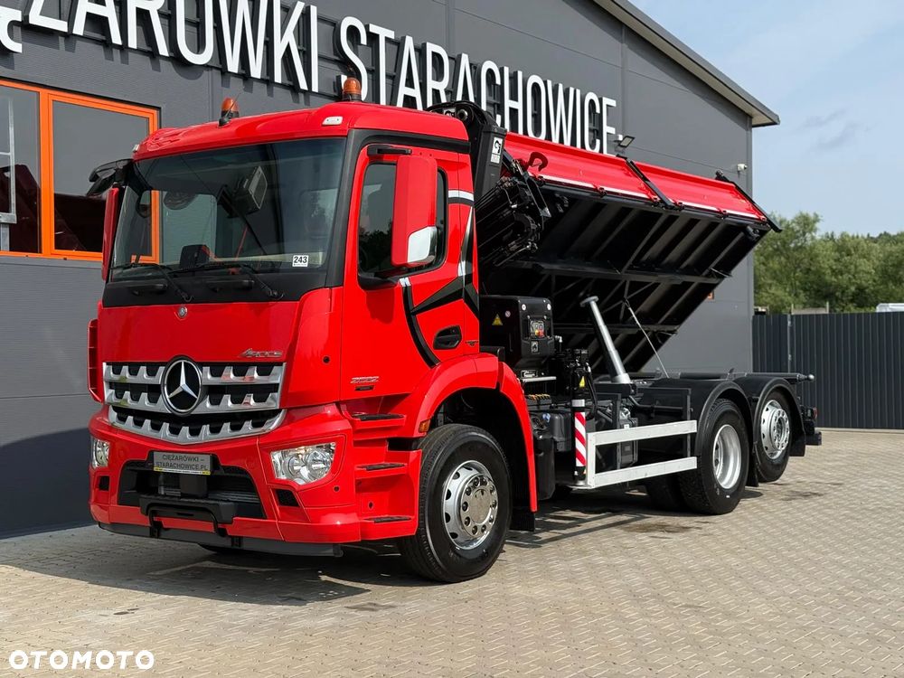 Mercedes-Benz AROCS 2532 // E6 // wywrotka 3-Stronna + HIAB HIDUO 158 B-2 // 6x2 6x4 HDS żuraw kran crane kiper kipper // Actros Antos - 17